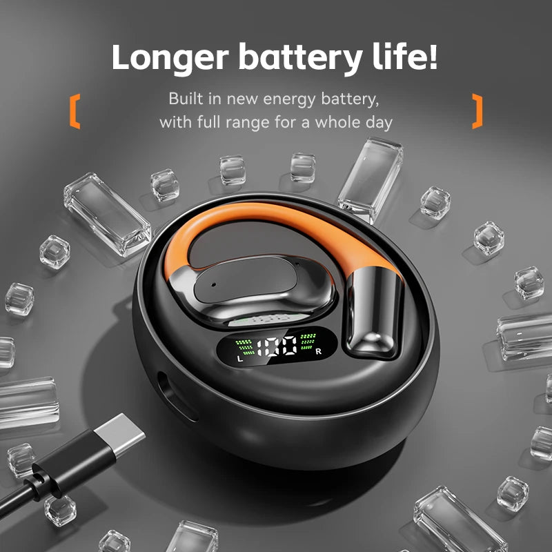 Tecsire OWS Bluetooth Earphones Earhook Wireless Earbuds Hifi Stereo ENC Mic for Sports Audio Book