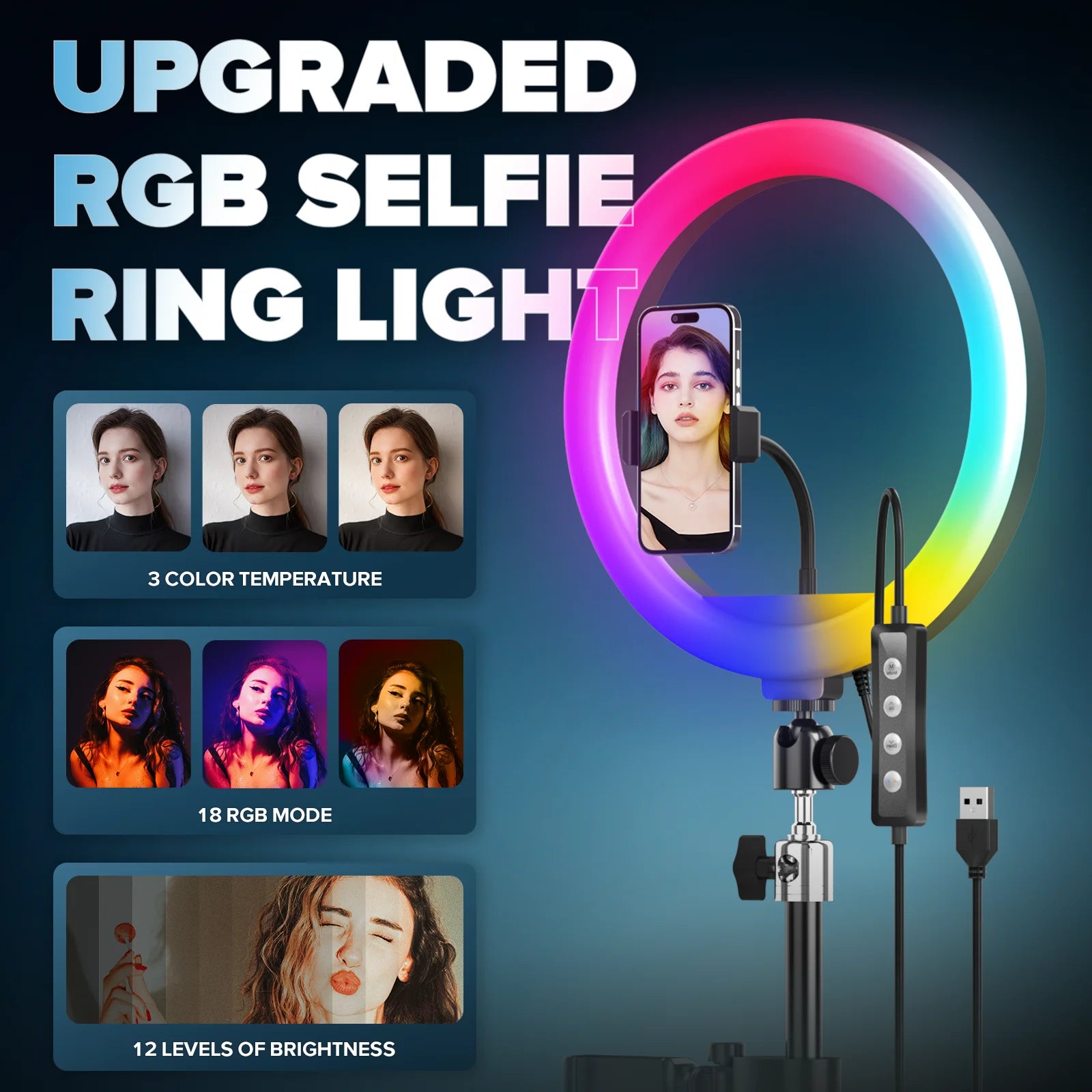 360 Photo Booth Rotating Platform with RGB Ring Light – Selfie Spinner Photobooth for Parties, Weddings & Events, Flight Case Included