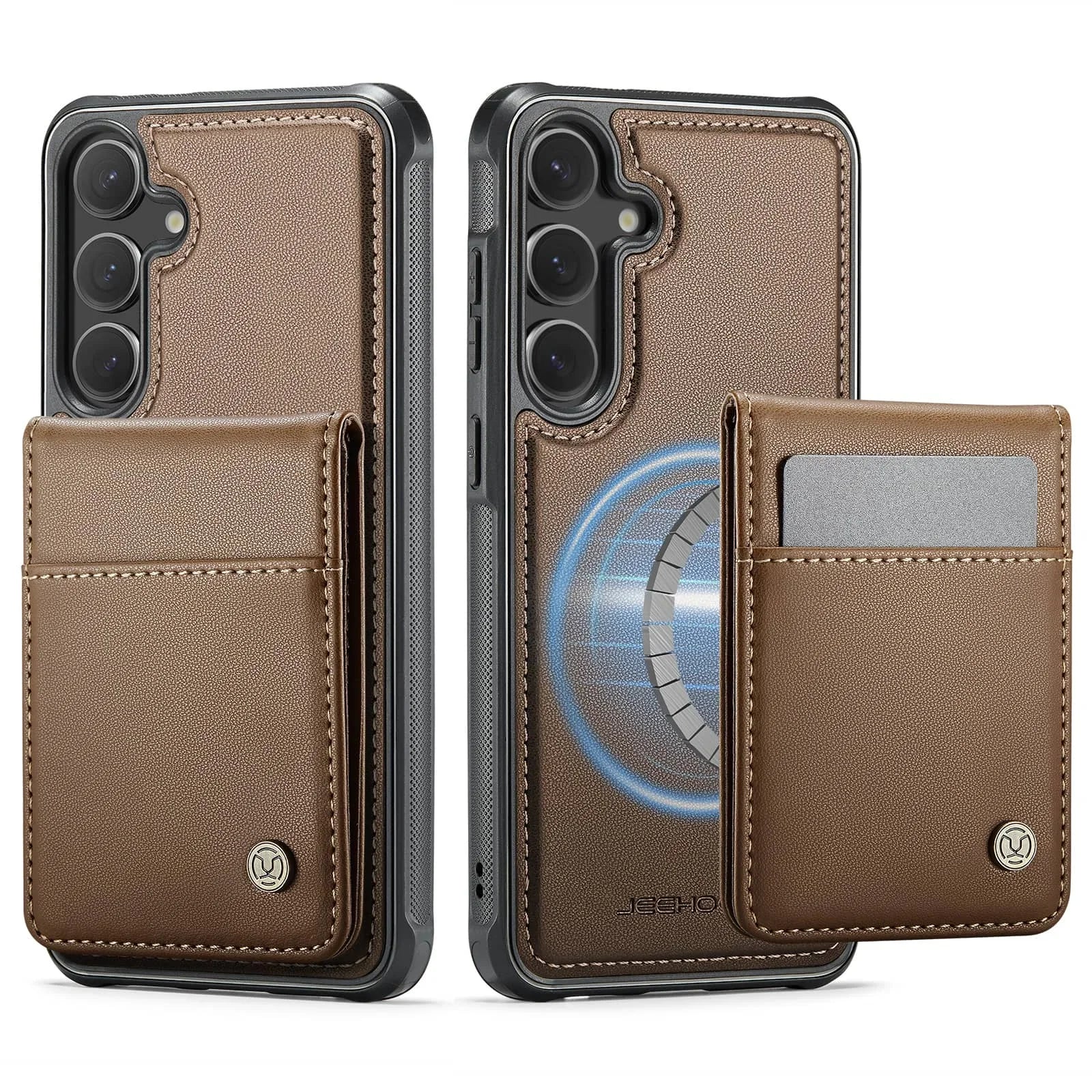WeFor Magnetic Leather Wallet Case for Samsung Galaxy S24–S25