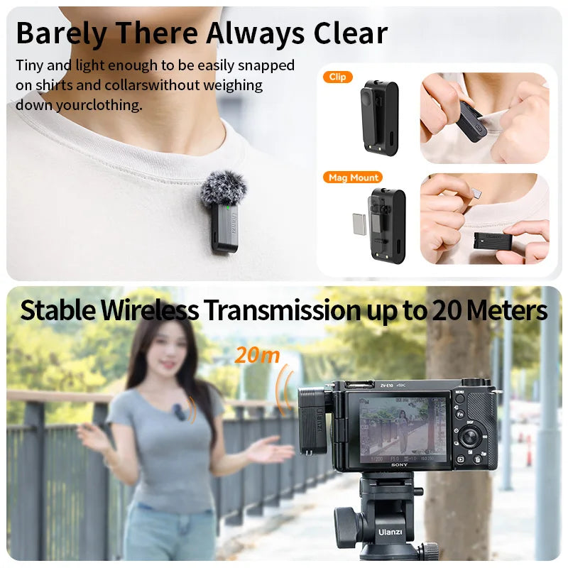 Ulanzi A100 Wireless Lavalier Microphone