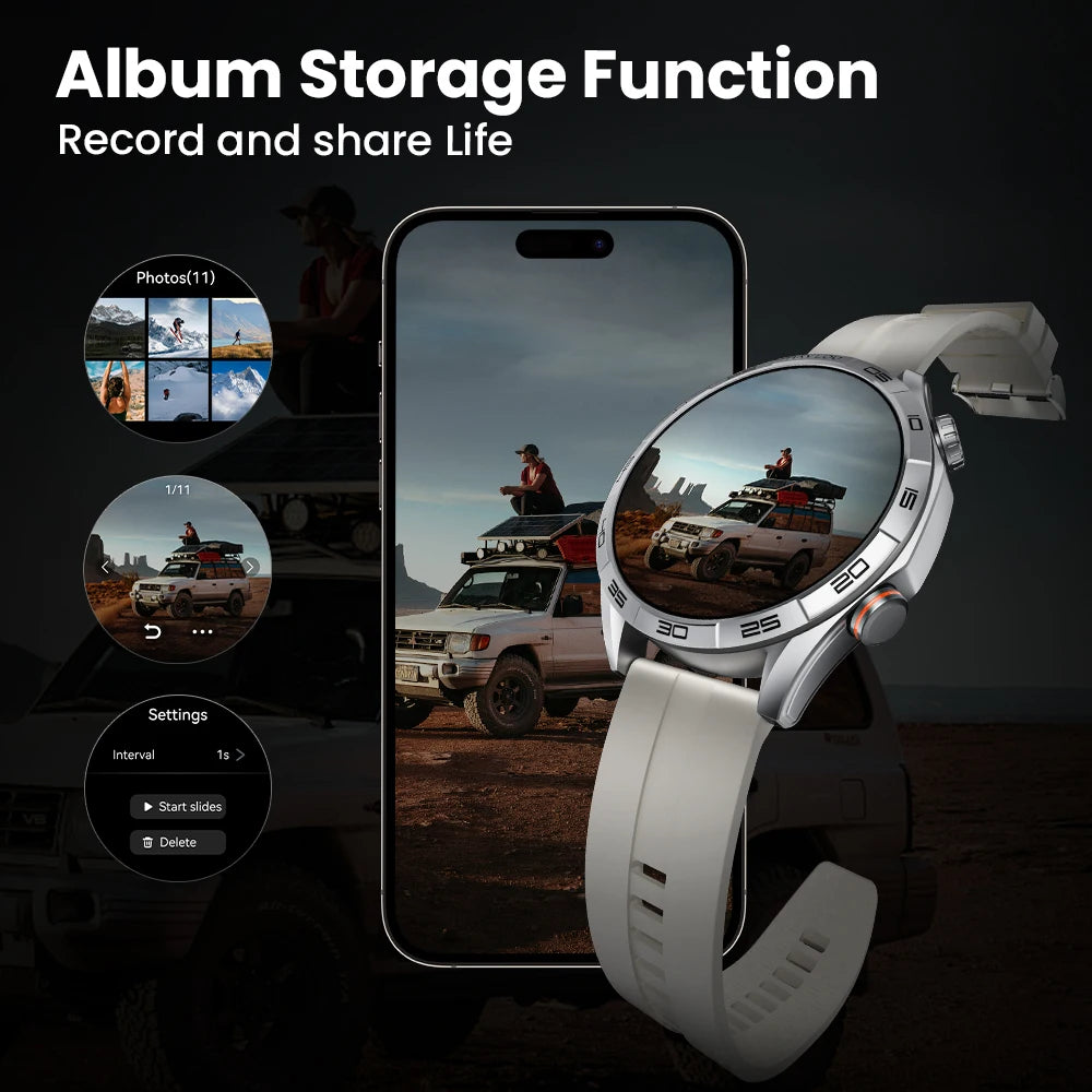 HAYLOU Solar 5 Smartwatch with 1.58'' AMOLED Display 60Hz Refresh Rate 24H Health Monitoring Voice Calling Sports Modes for Men Black/Silver