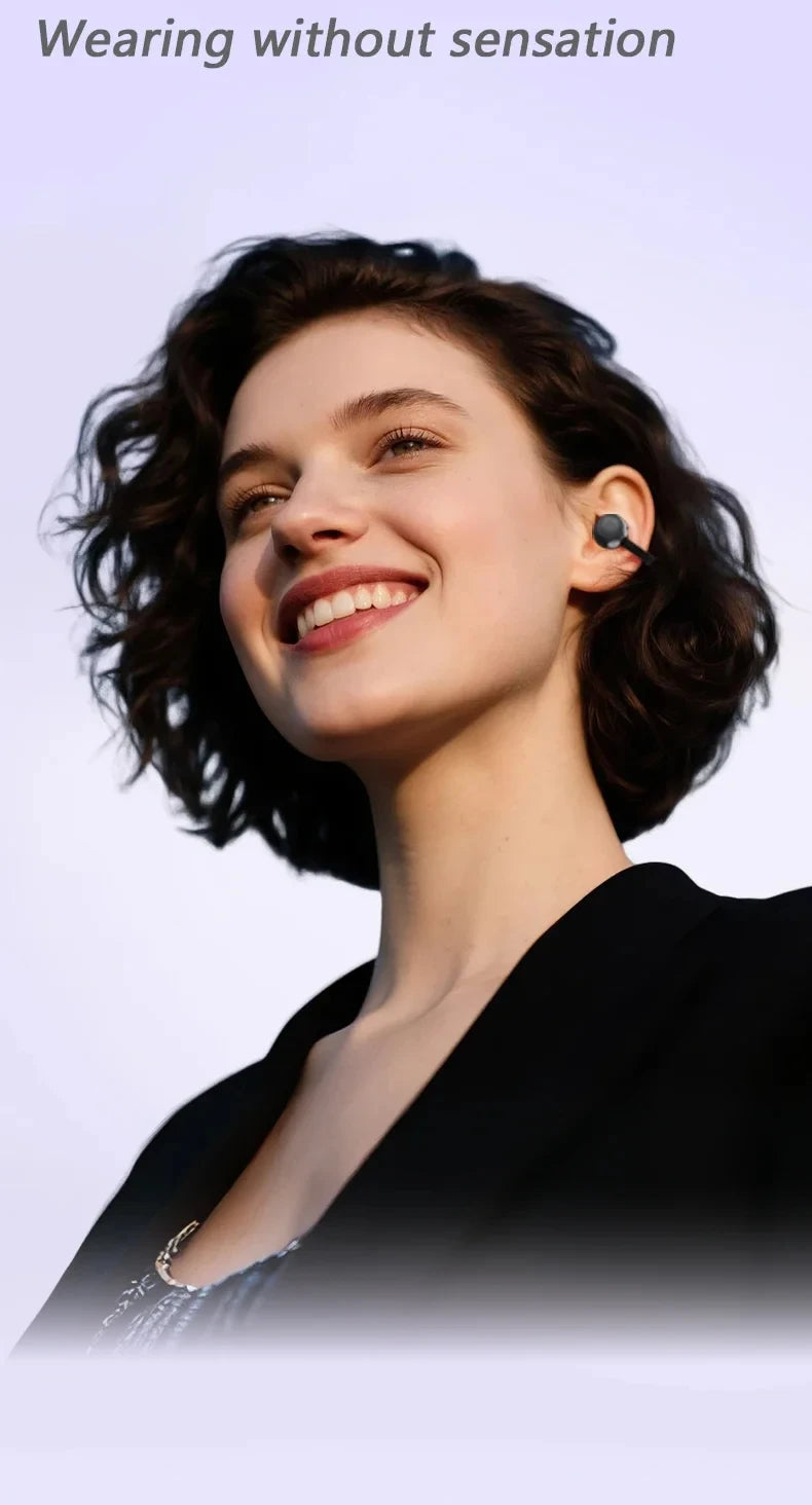 Original Lenovo TA410 TWS Panoramic Sound Effects Wireless Earbuds Ear Clip Bone Conduction With Mic Bluetooth 5.4 Headphones