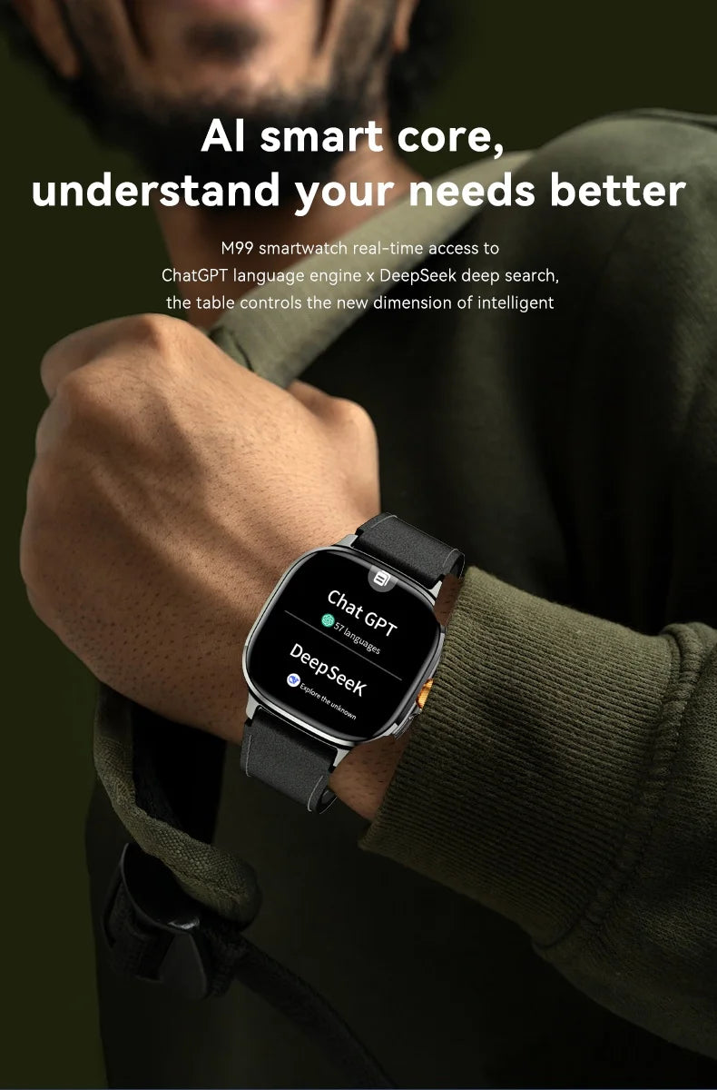 M99 Smartwatch 5G With 2.4inch Amoled Screen 900W Rotating Camera WIFI GPS Position Compass NFC Bluetooth Smart Watch Men Women