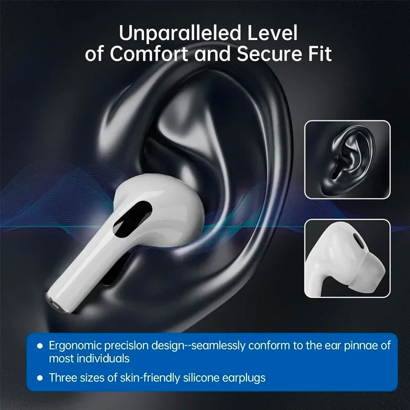UYUXIO BT 5.4 Wireless Earphone ANC ENC Earbuds with LCD Screen High Sound Quality Headphonew with Noise Cancelling Ear Buds
