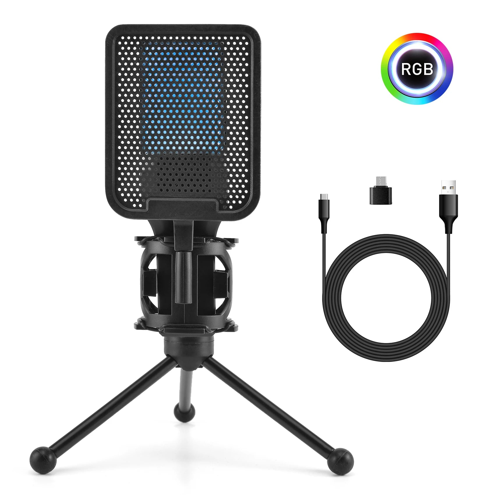 Professional USB Condenser Microphone Kit – Gaming & Podcast Mic for PC/Laptop, Wired Studio Recording Mic for Streaming, Karaoke & Voice Overs.