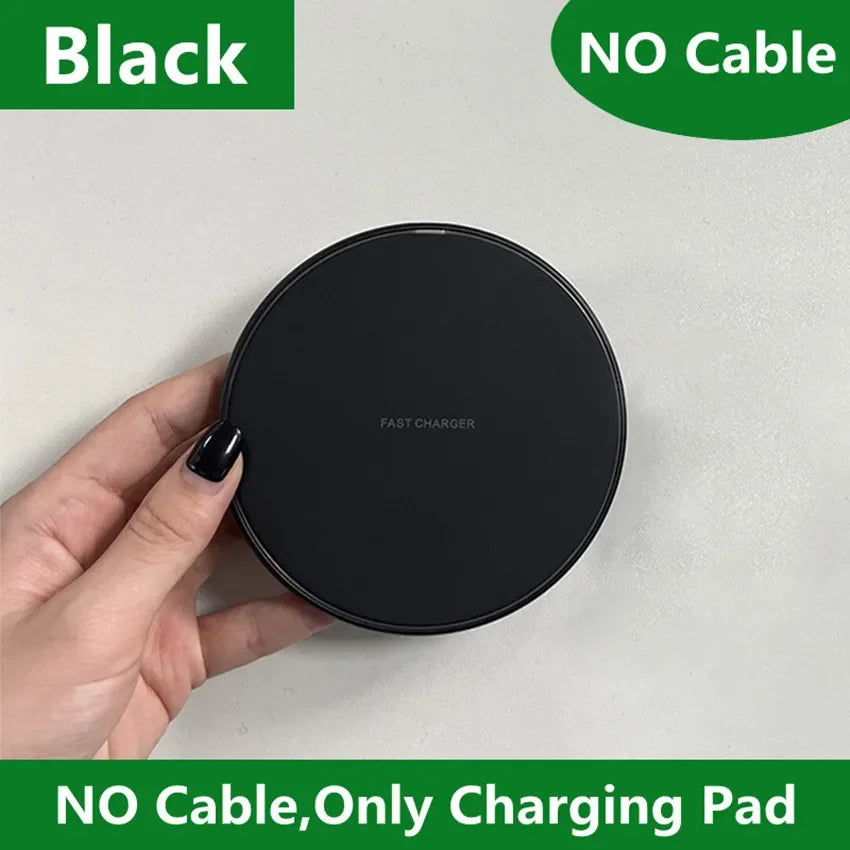 Fast Wireless Charger Pad – Qi Charging Dock for iPhone 16/15/14/13/12/X/XS Max & Samsung, Xiaomi, Huawei Phones.