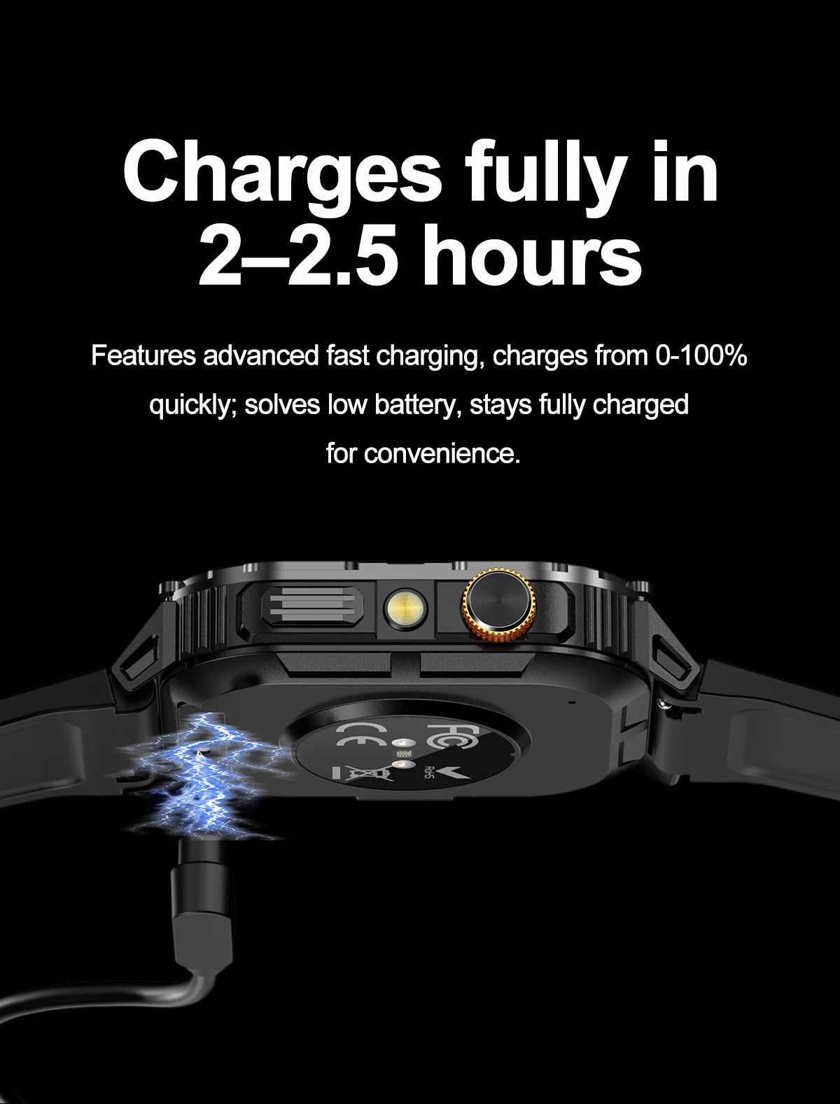 2026 New Smart Watch 2.00inch HD Display Bluetooth Call LED Flashlight Multiple Sports Modes Pedometer Men's Sports Smartwatch