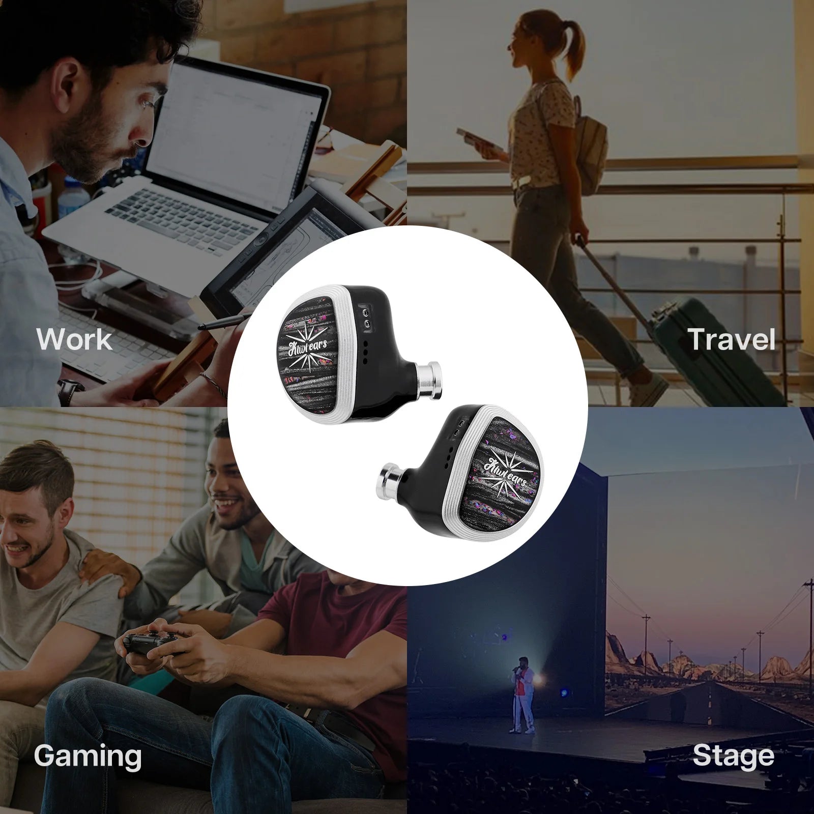 Linsoul Kiwi Ears Aether 15.3mm Large Planar Driver IEM Hifi Earphones with Detachable Cable System for Gaming and Musician