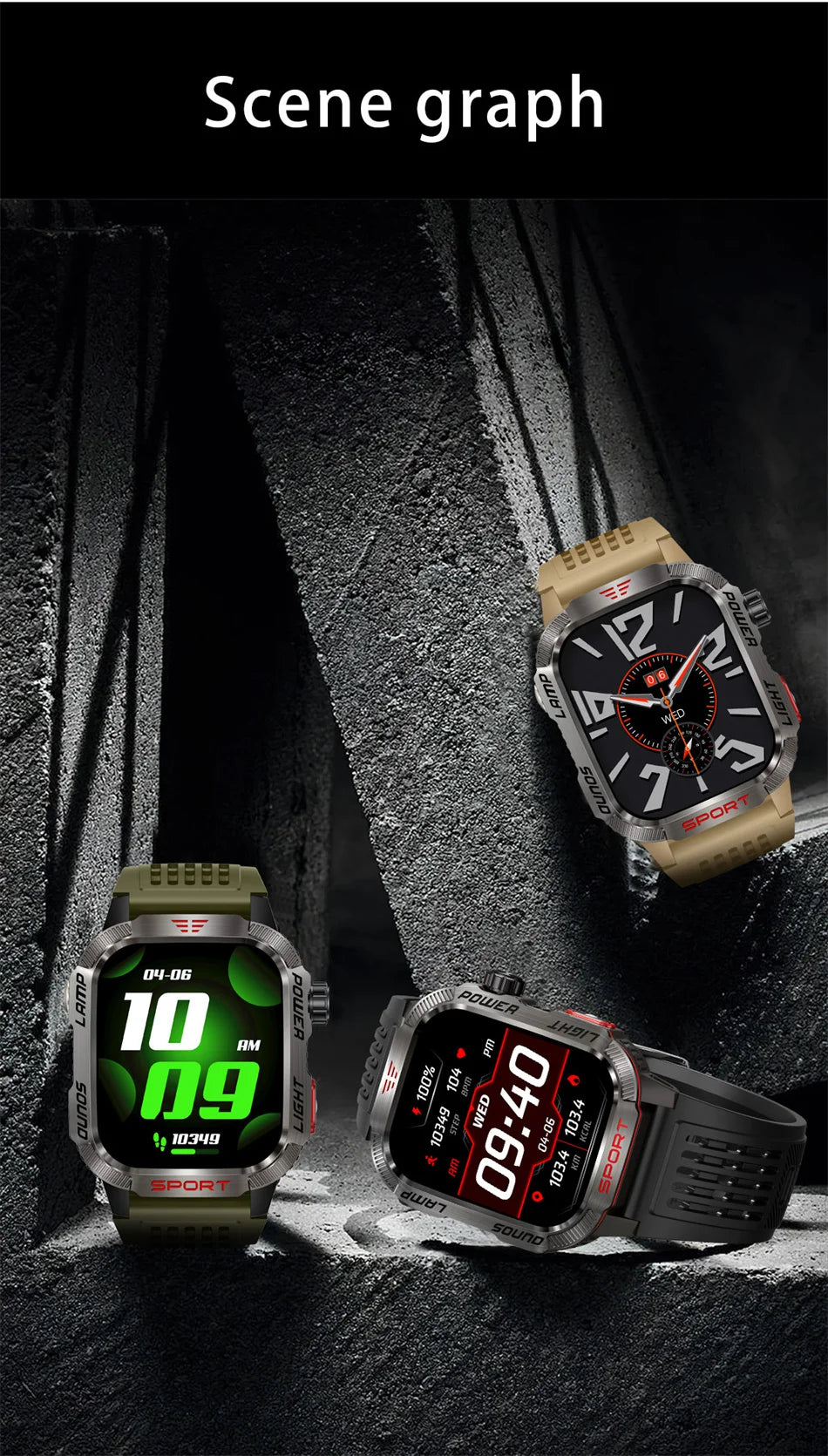2026 Military Smart Watch with GPS Compass Waterproof Bluetooth Call Functionality And GPS Sport Tracker for Outdoor Activities