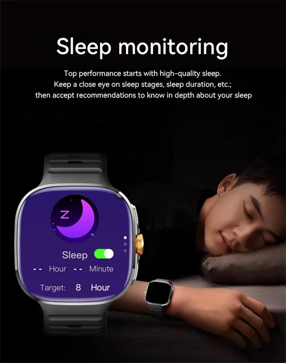 4G/5G Smartwatch 2.4 Inch HD AMOLED Screen 190° Rotary Camera GPS WiFi Android 10.0 Smart Watch with Heart Rate & Sleep Tracker