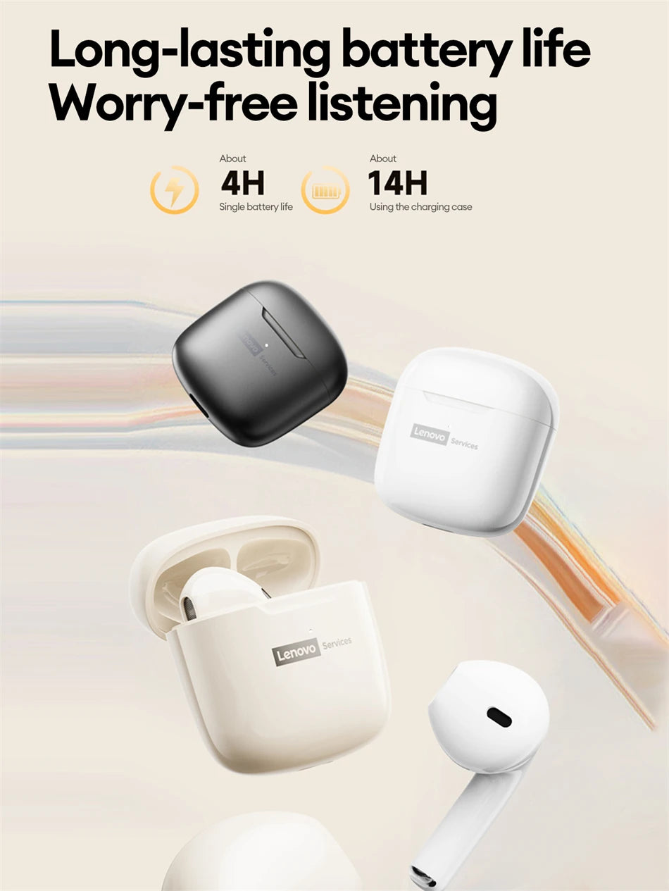 Choice Lenovo LE201 TWS Wireless Bluetooth V6.0 Headset Long Battery Life Sport In Ear Earphones HiFi Stereo HD Call Headphones