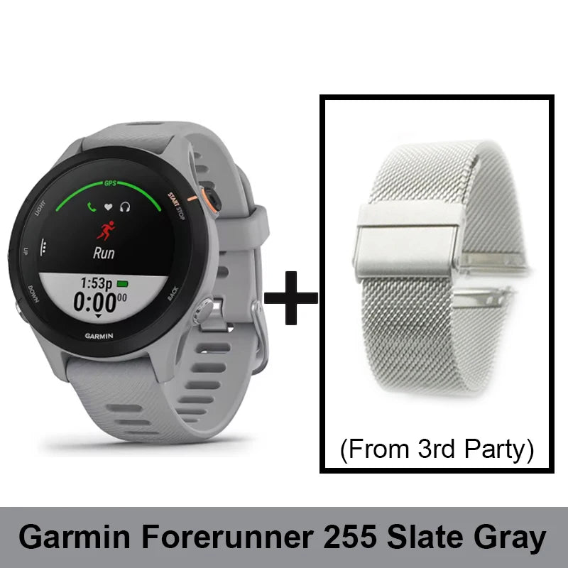 Garmin Forerunner 255 Sports Smartwatch 46mm 1.3'' Color Screen 14 Days Battery Life 4GB RAM NFC Bluetooth Wifi 5ATM Waterproof