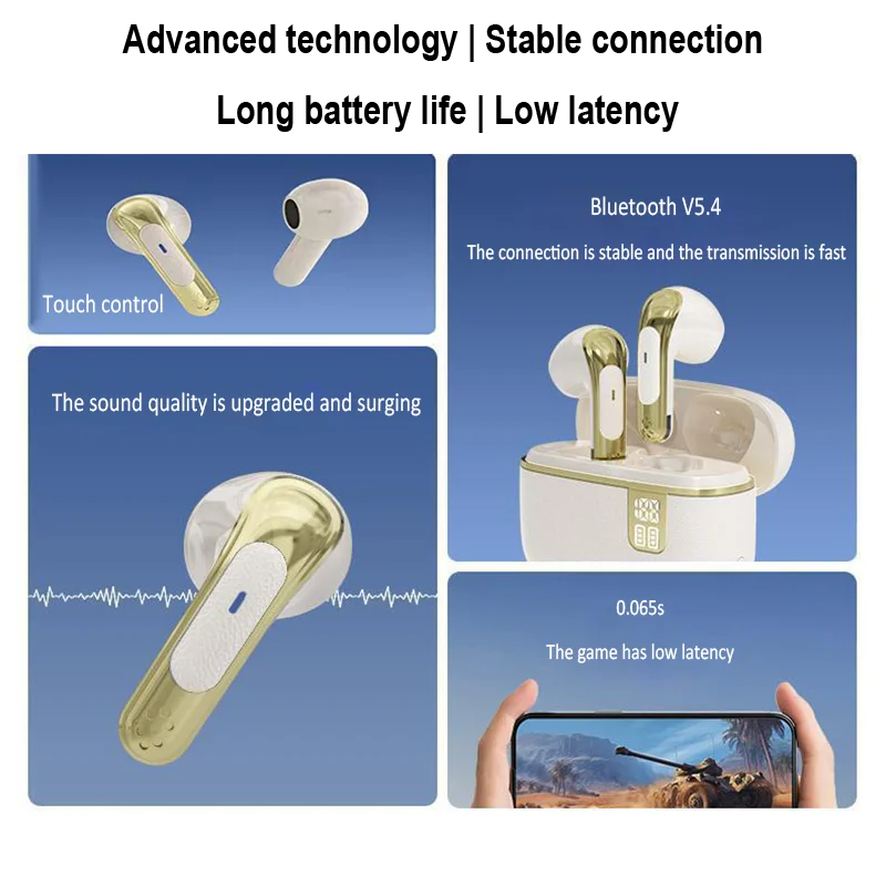 For xiaomi Lenovo Bluetooth Headphone Wireless Headset Quality HiFi Stereo Earphone ENC-calling Noise Reduction Earbuds