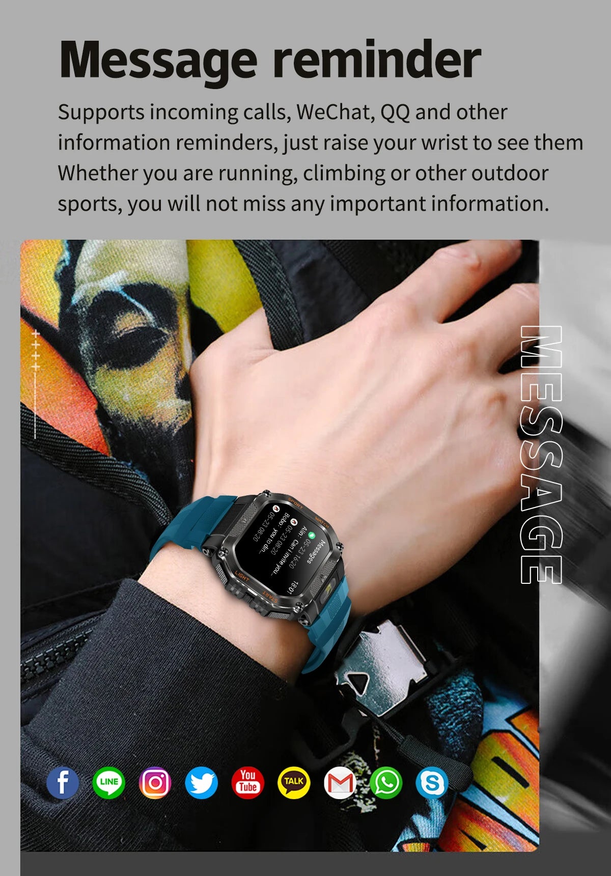 2025 COLMI P85 Smart Watch Men Bluetooth Call Outdoor Rugged Smartwatch 3ATM IP68 Waterproof Flashlight Sports Fitness Watches