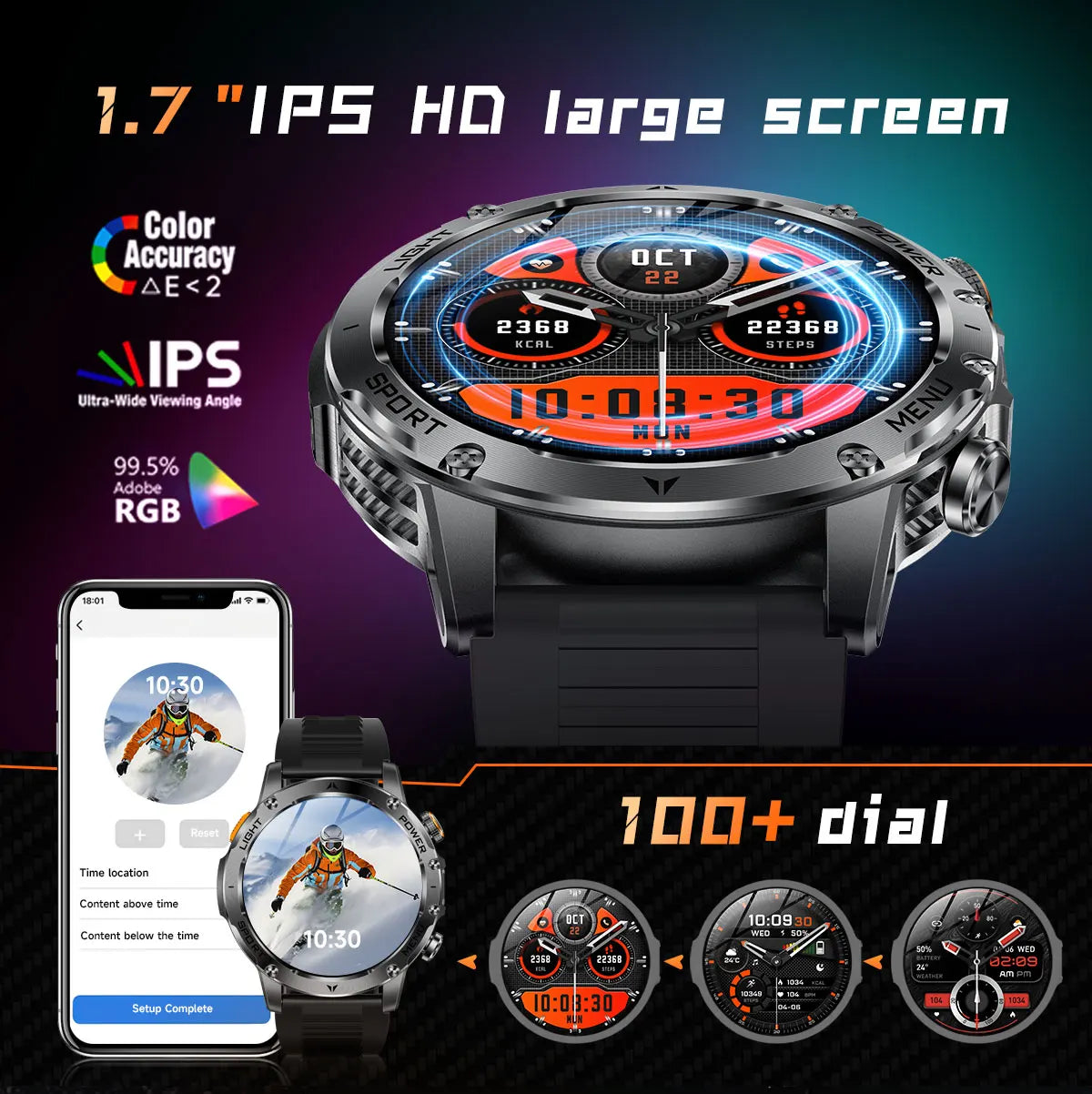 2026 New TREX3 1000mAh Large Battery Durable Adult Smart Watch Sports Fitness Waterproof LED Flashlight Call Smartwatchs For Men