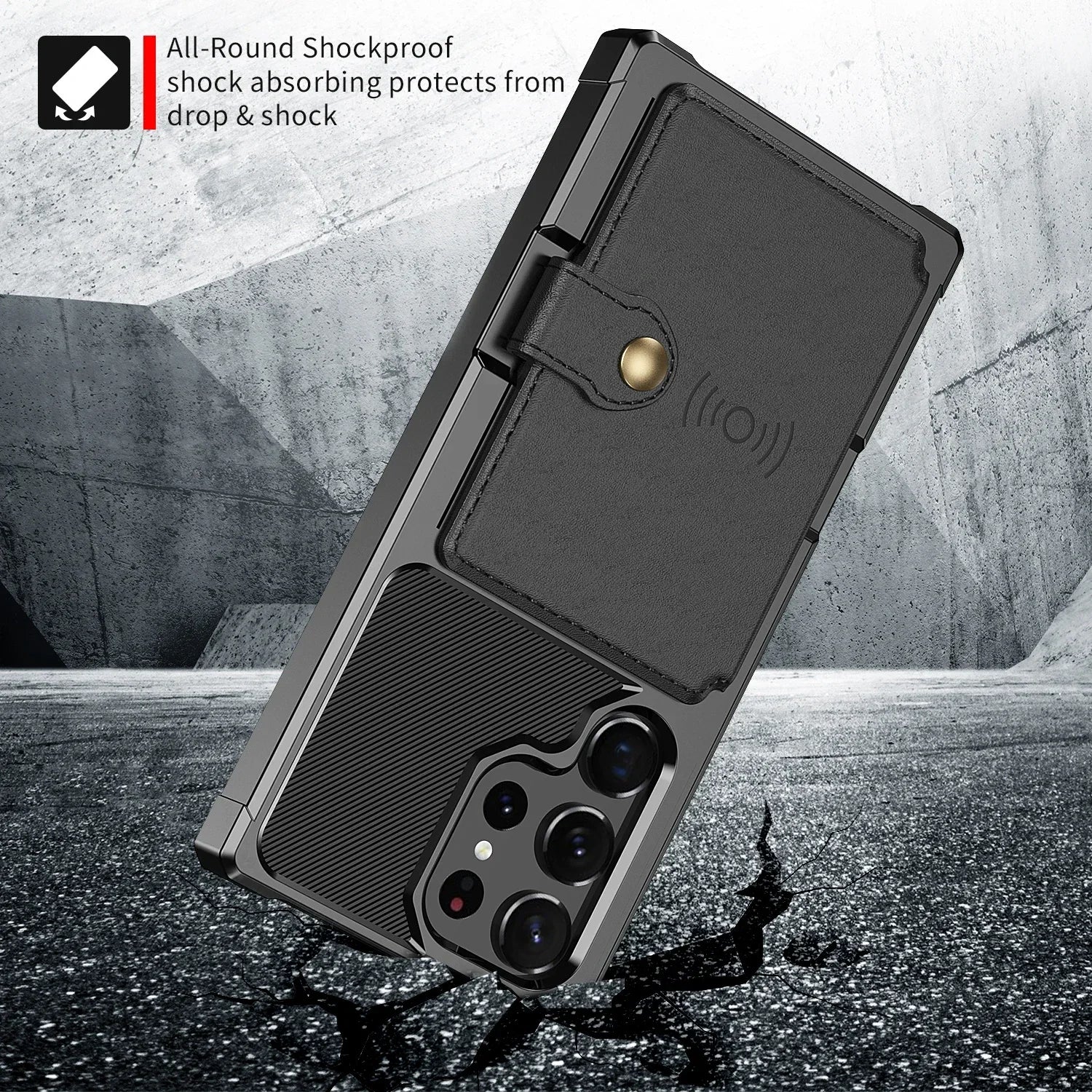 Samsung Galaxy, Credit Card Case PU Leather Flip Wallet Cover