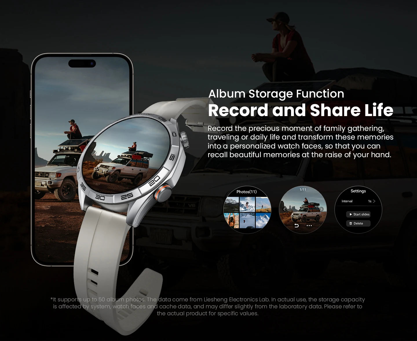 HAYLOU Solar 5 Smartwatch with 1.58'' AMOLED Display 60Hz Refresh Rate 24H Health Monitoring Voice Calling Sports Modes for Men Black/Silver