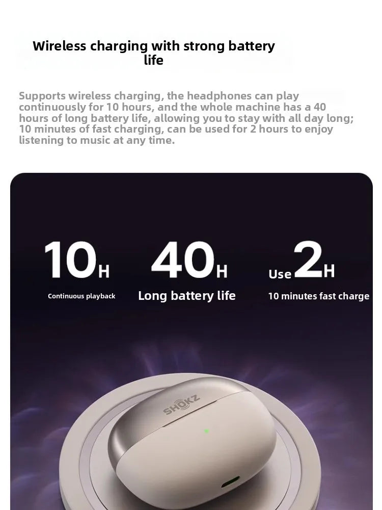 Shokz OpenDots ONE E310 Wireless Earphones Ear Clip AI Noise Reduction Long Battery Life Lightweight Earbuds Custom Headphones