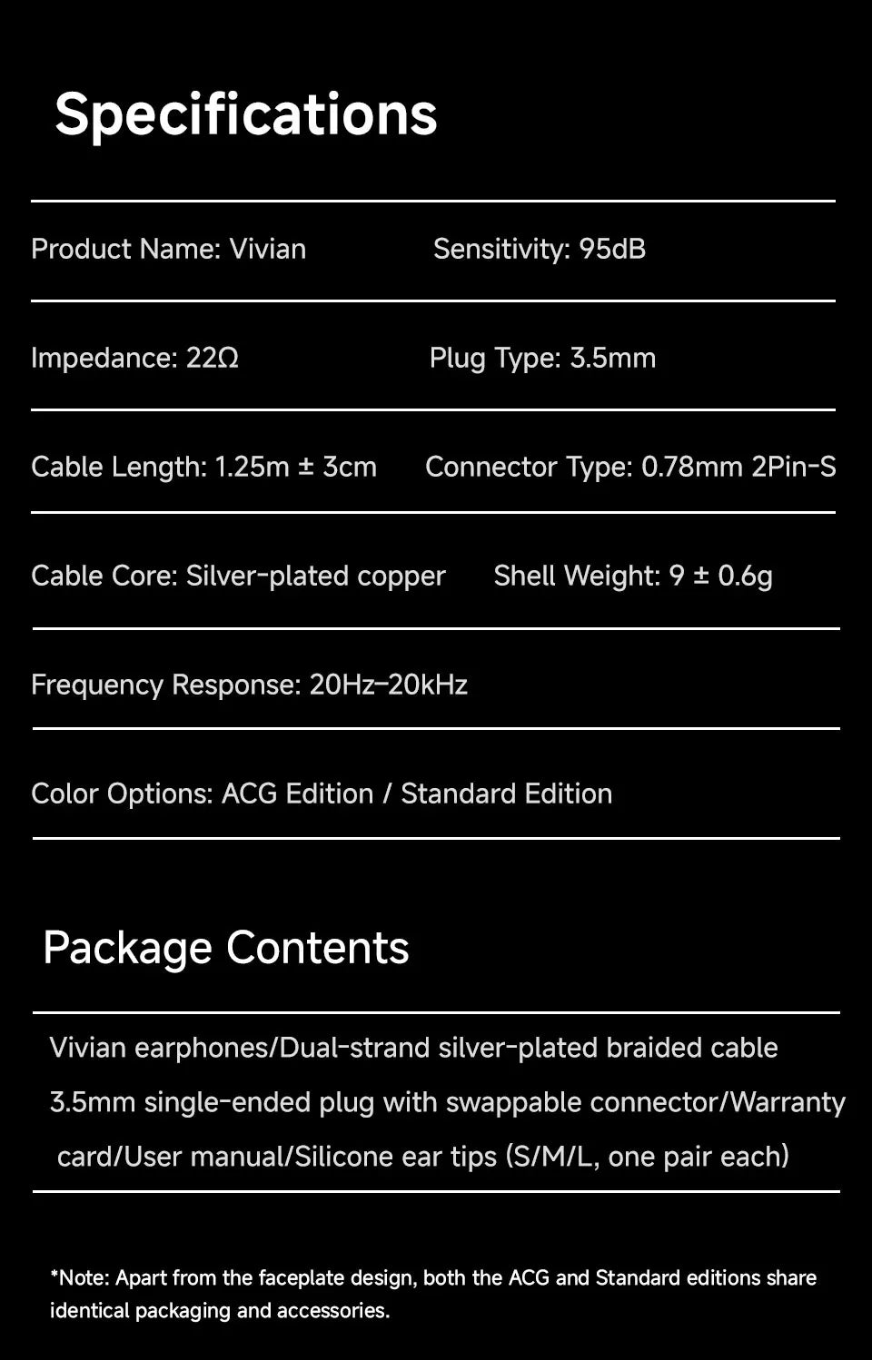 CVJ Vivian In Ear Earphones10mm Dual Magnetic Sound 3 Tuning Modes Music Movies Gaming Ergonomic Design Ideal for HiFi Upgrade