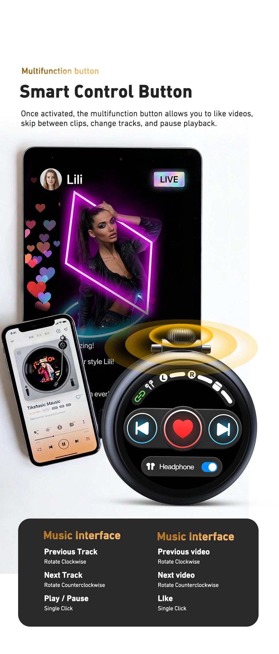Ai Translation Smart Assistant HTC NE71 Wireless Bluetooth Earphones Headphones Full HD LCD Display Headset Music Sports Earbuds