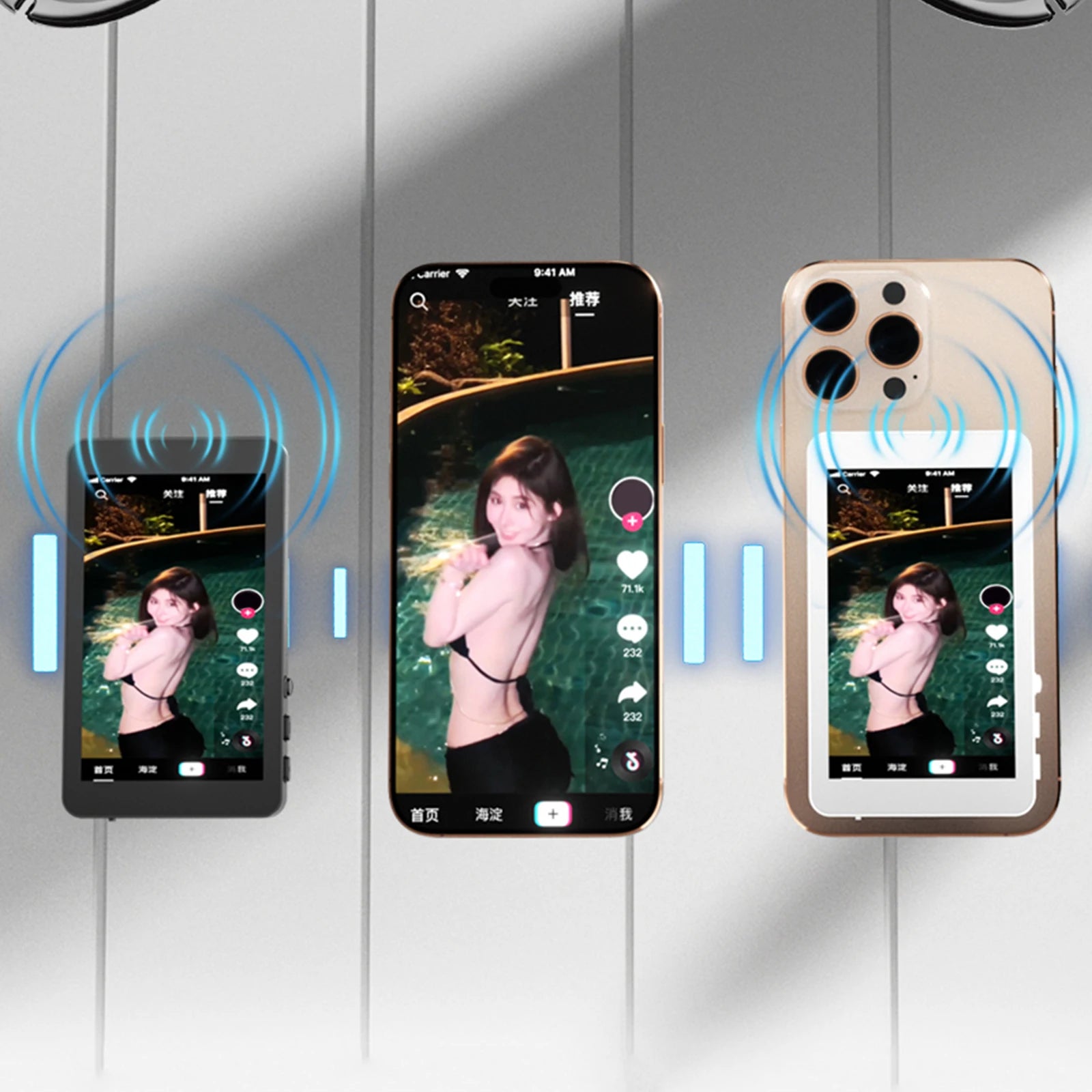 Magnetic Smartphone Monitor Screen – Rear Camera Vlog & Selfie Display for Live Streaming & Video Recording (Android & iPhone)