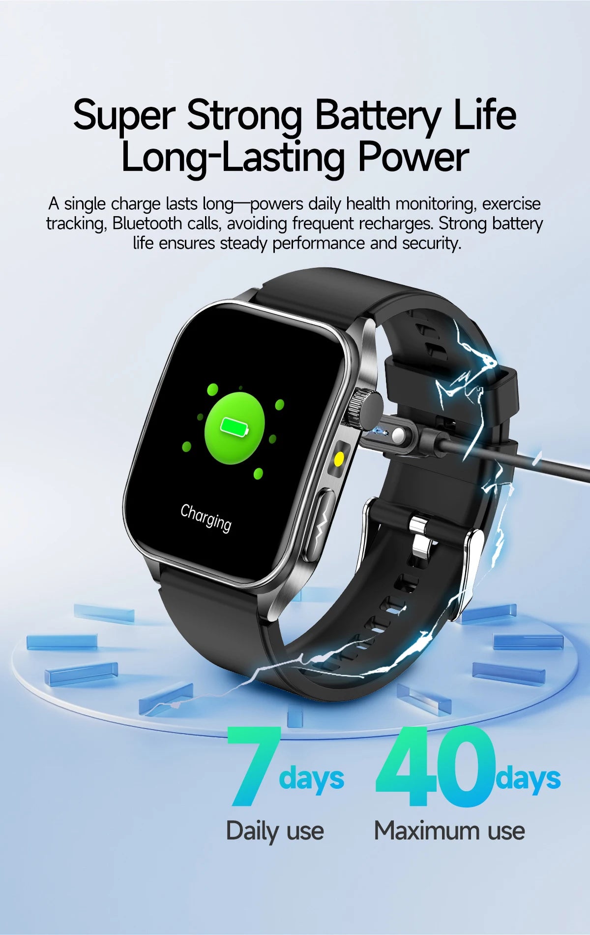 New Laser Treatment Three High Smart Watch Men ECG Heart Rate Uric Acid Health Tracker 1.95 inches Sapphire Glass SmartBracelet