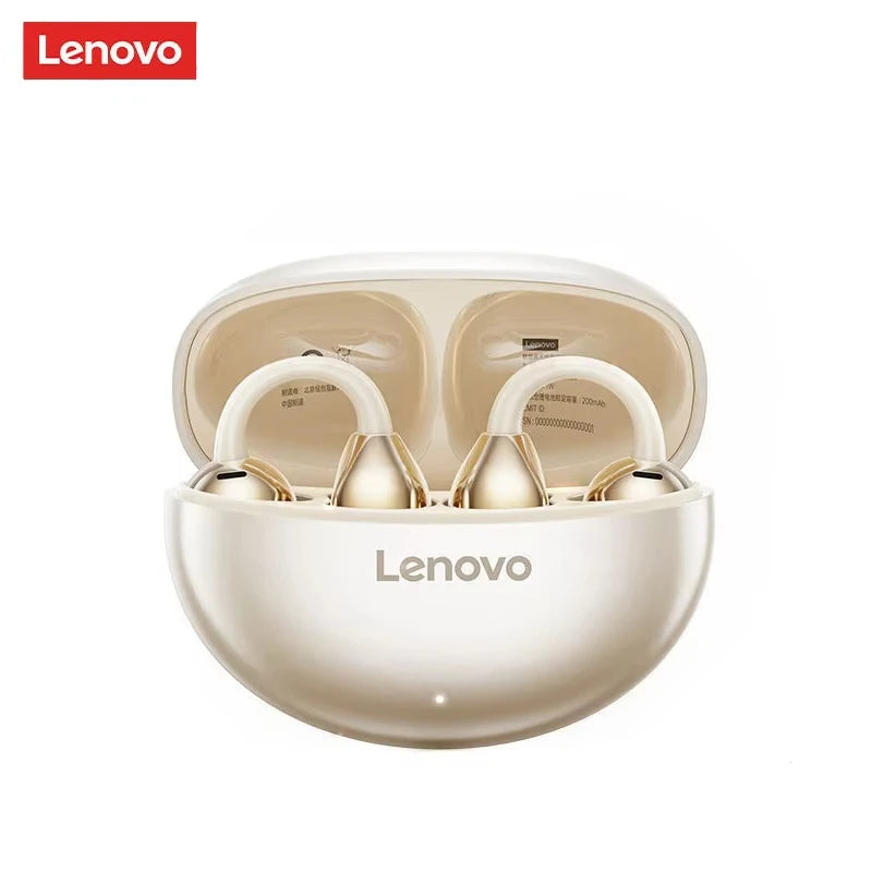 Original Lenovo TA410 TWS Panoramic Sound Effects Wireless Earbuds Ear Clip Bone Conduction With Mic Bluetooth 5.4 Headphones
