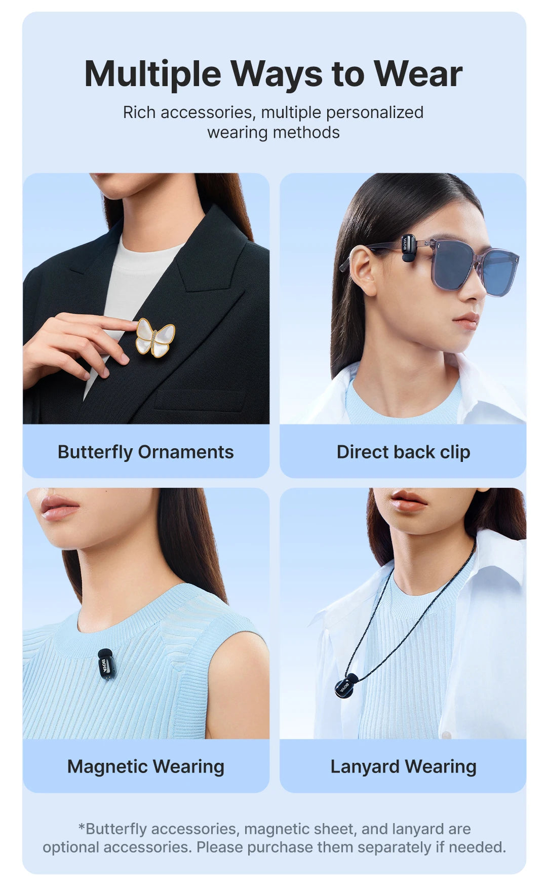 BOYA BOYA mini Wireless Lavalier Microphone for iPhone 15/16 Android USB-C Devices Noise Reduction for Video Recording Streaming