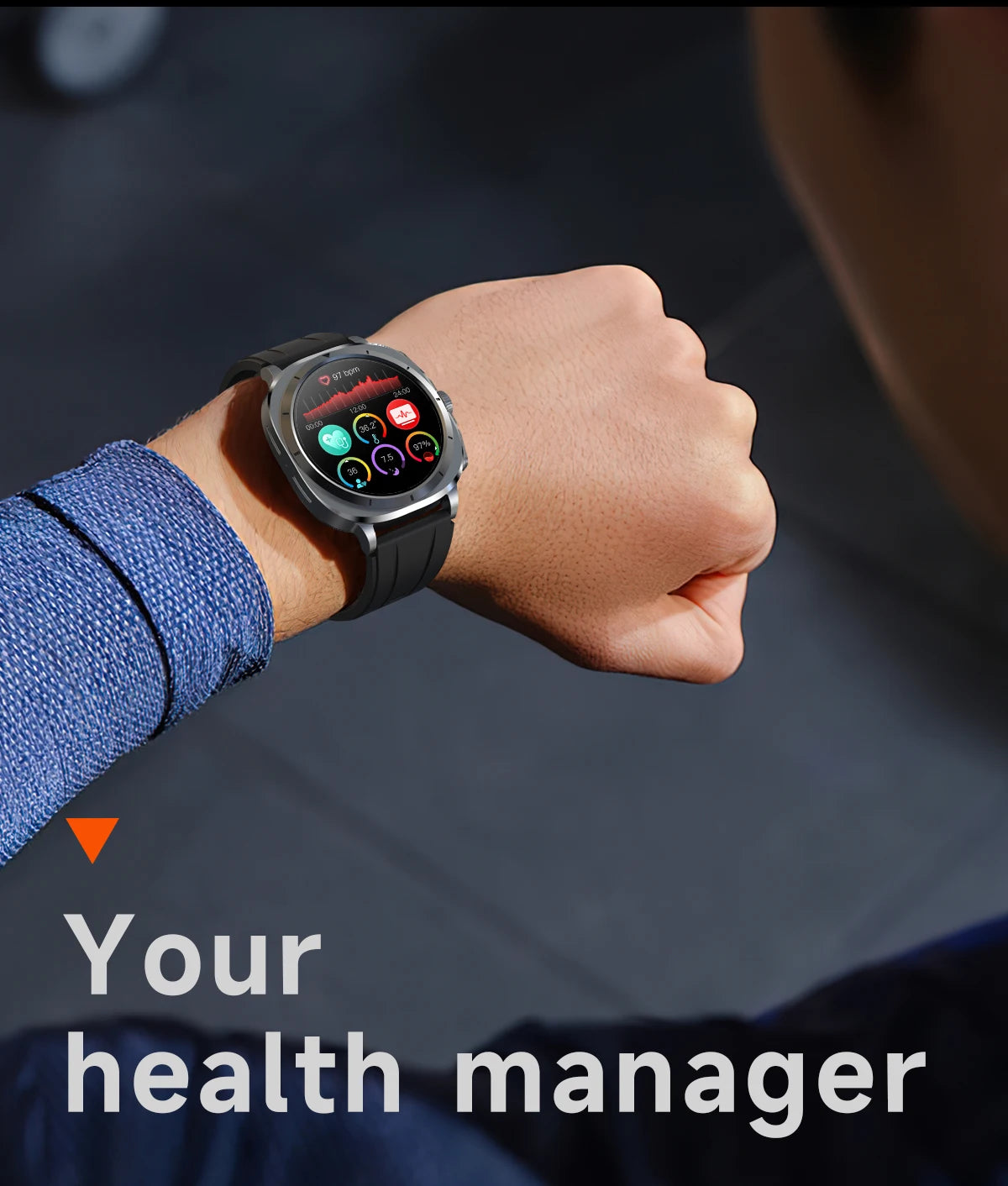 New Health Watch Uric Acid Blood Pressure Blood oxygen Body Analysis Body Fat SmartWatch ECG+PPG Bluetooth call Clock Women Men