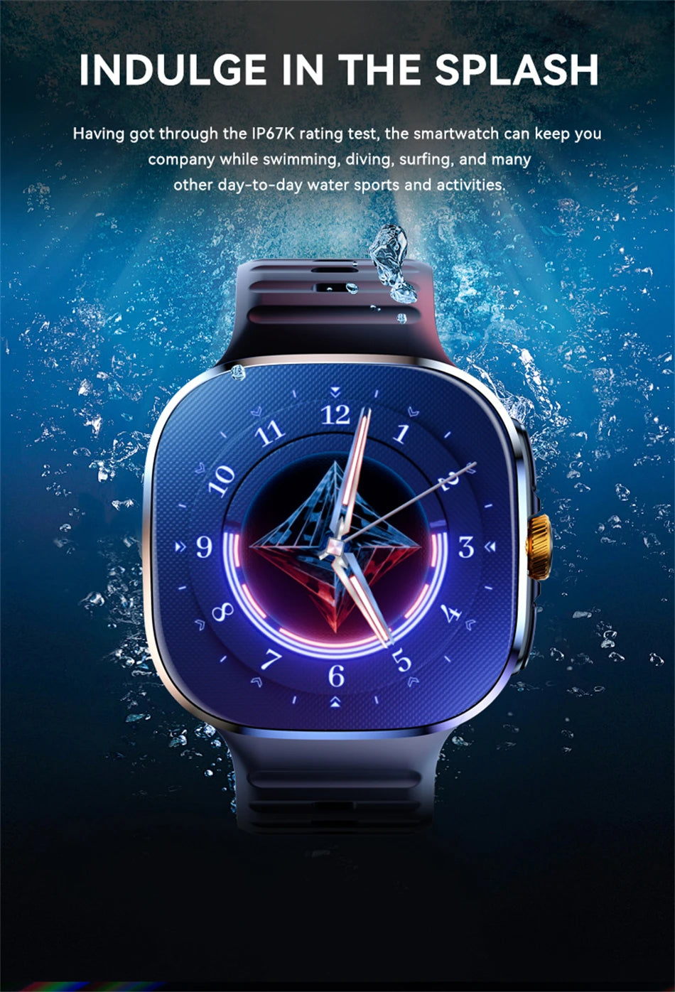 4G/5G Smartwatch 2.4 Inch HD AMOLED Screen 190° Rotary Camera GPS WiFi Android 10.0 Smart Watch with Heart Rate & Sleep Tracker