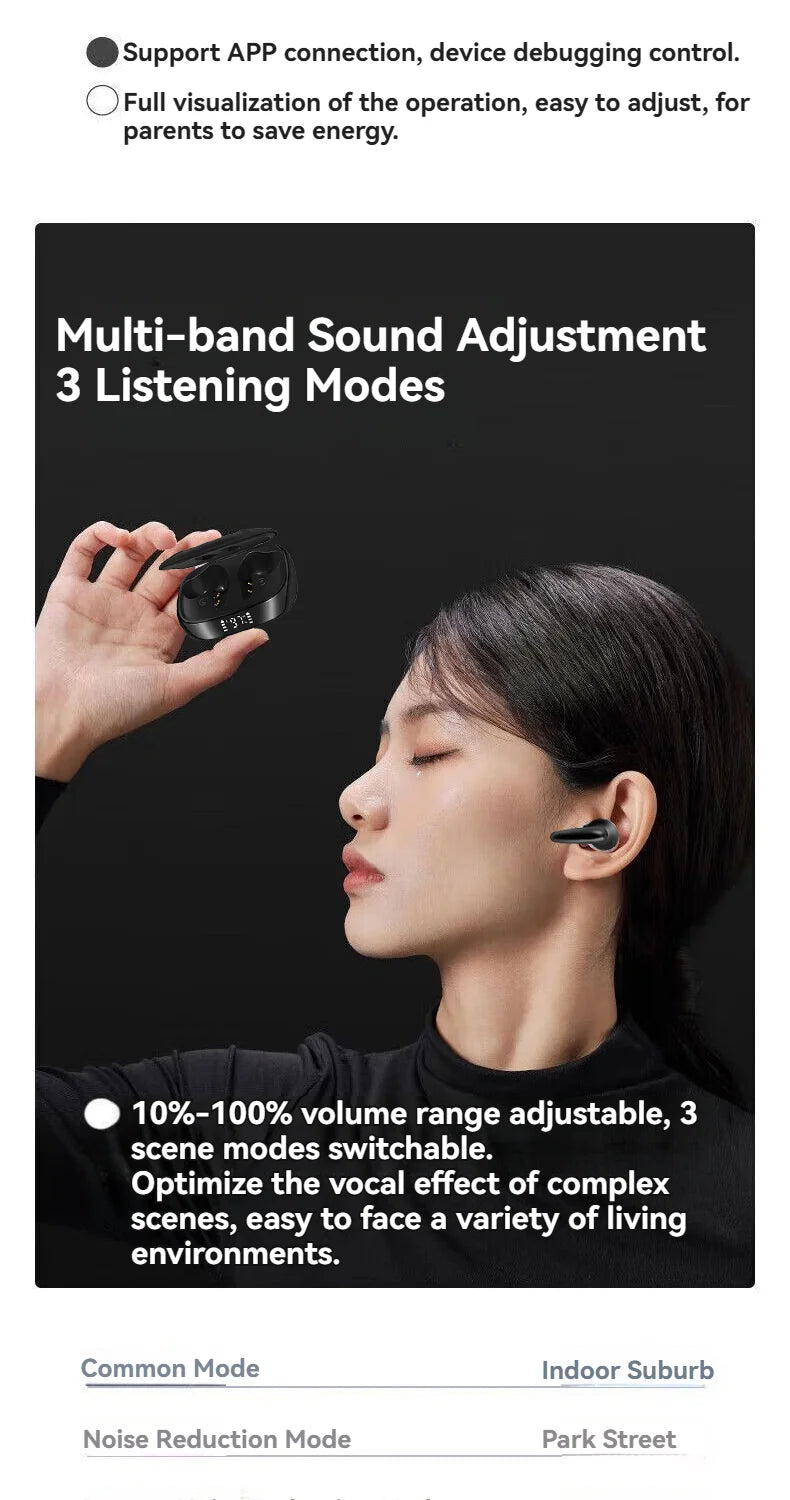 ITE Hearing Aids Rechargeable,Bluetooth Hearing Aids for Seniors with Smart App Enabled Call iOS/Android,Authentic Sound Quality