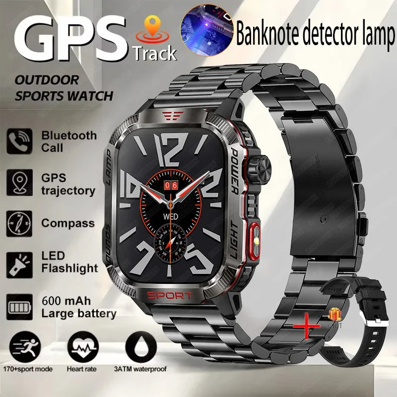 2026 Military Smart Watch with GPS Compass Waterproof Bluetooth Call Functionality And GPS Sport Tracker for Outdoor Activities