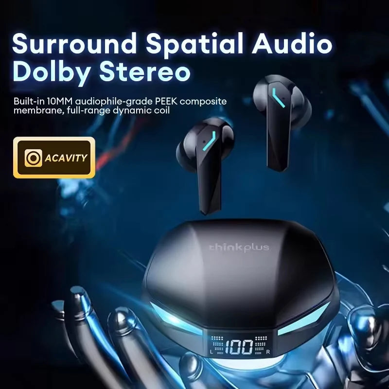 New Lenovo XT53 Bluetooth V5.4 Earphones Ultra Low Latency With Long Standby Headphones HD Call Dolby Stereo Sound Music Earbuds