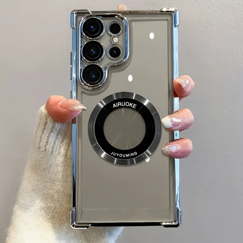 Magnetic Letter TPU Full-Coverage S24 ultra-Case