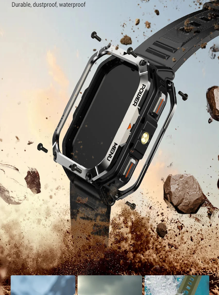 2025 New W70 Pro Outdoor Smartwatch 900mAh 2.01'' TFT HD Screen Waterproof Women Men Watches with Emergency Lighting Compass
