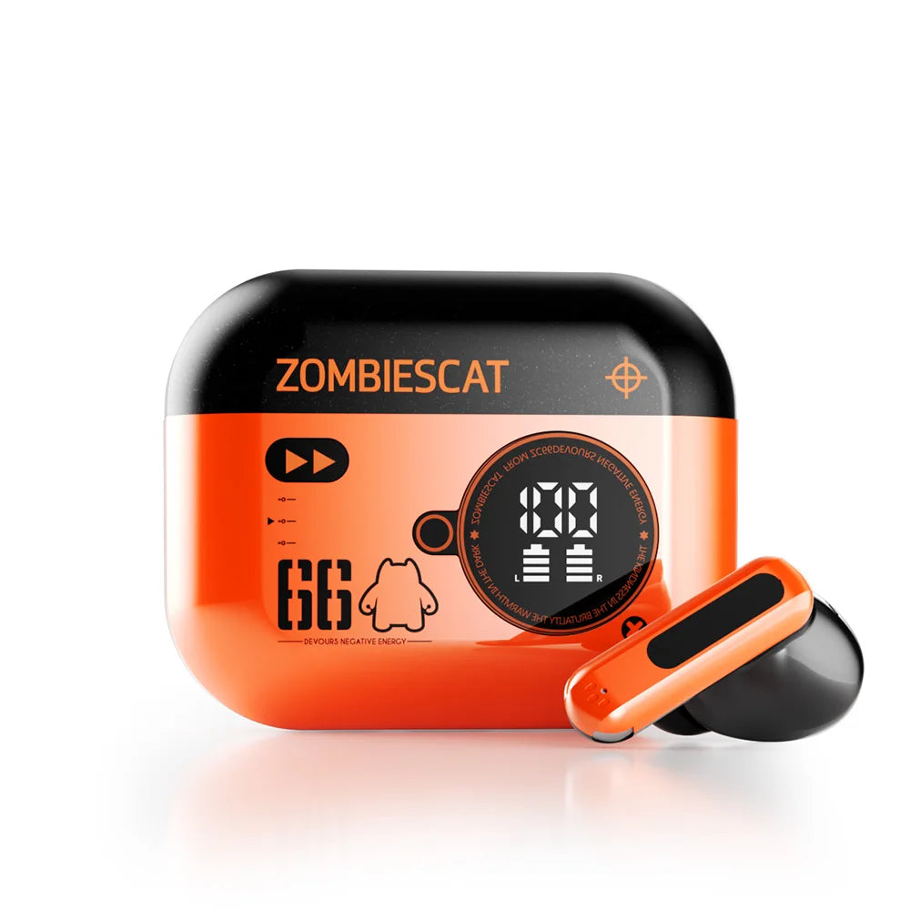 Zombies Cat Alloy ANC Headphones Bluetooth 6.0 -45dB Active Noise Cancellation Earbuds Powerful Deep Bass TWS Wireless Earphones