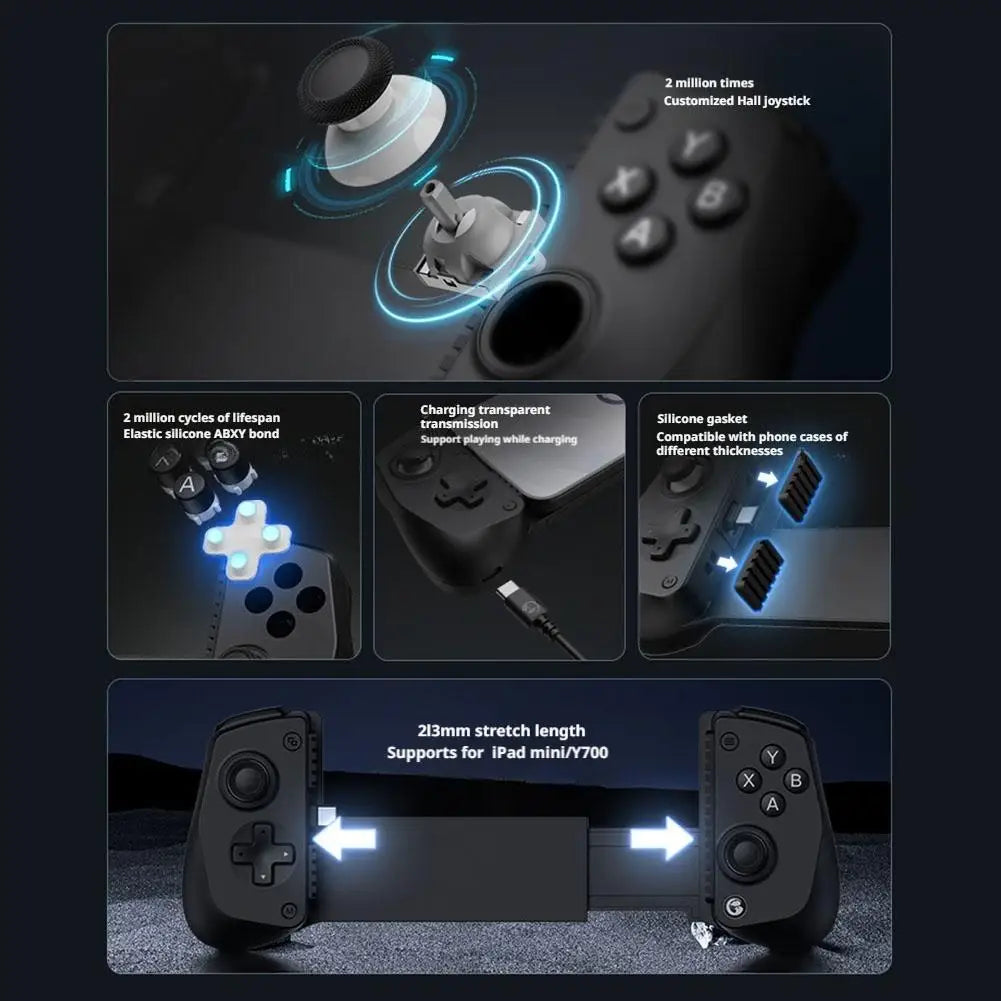1PCS Stretchable Mobile Game Controller Handle for IOS & Android Type-C Gaming Peripheral Compatible with X5 Lite