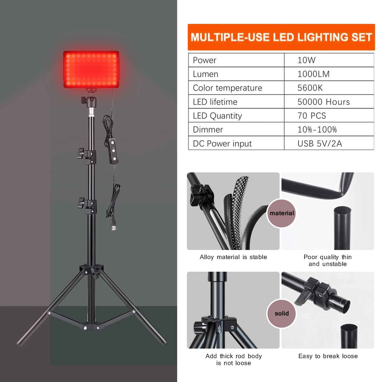 BTFOOR On-Camera Video Light