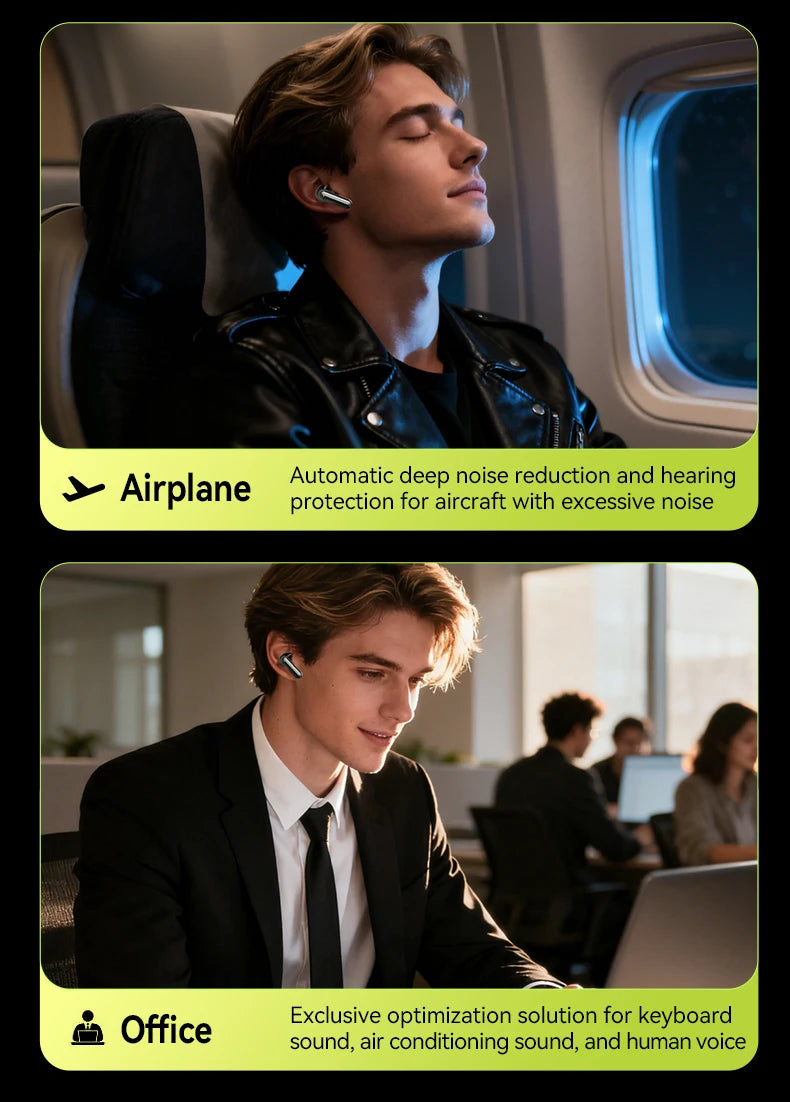 Acer In-Ear Wireless Bluetooth Headphones with Anc Active Noise Reduction, Hd Calls, Dolby Surround Sound, Large Battery, Long Battery Life, No Delay for Music and Games, Suitable for Sports, Running, and Fitness Use