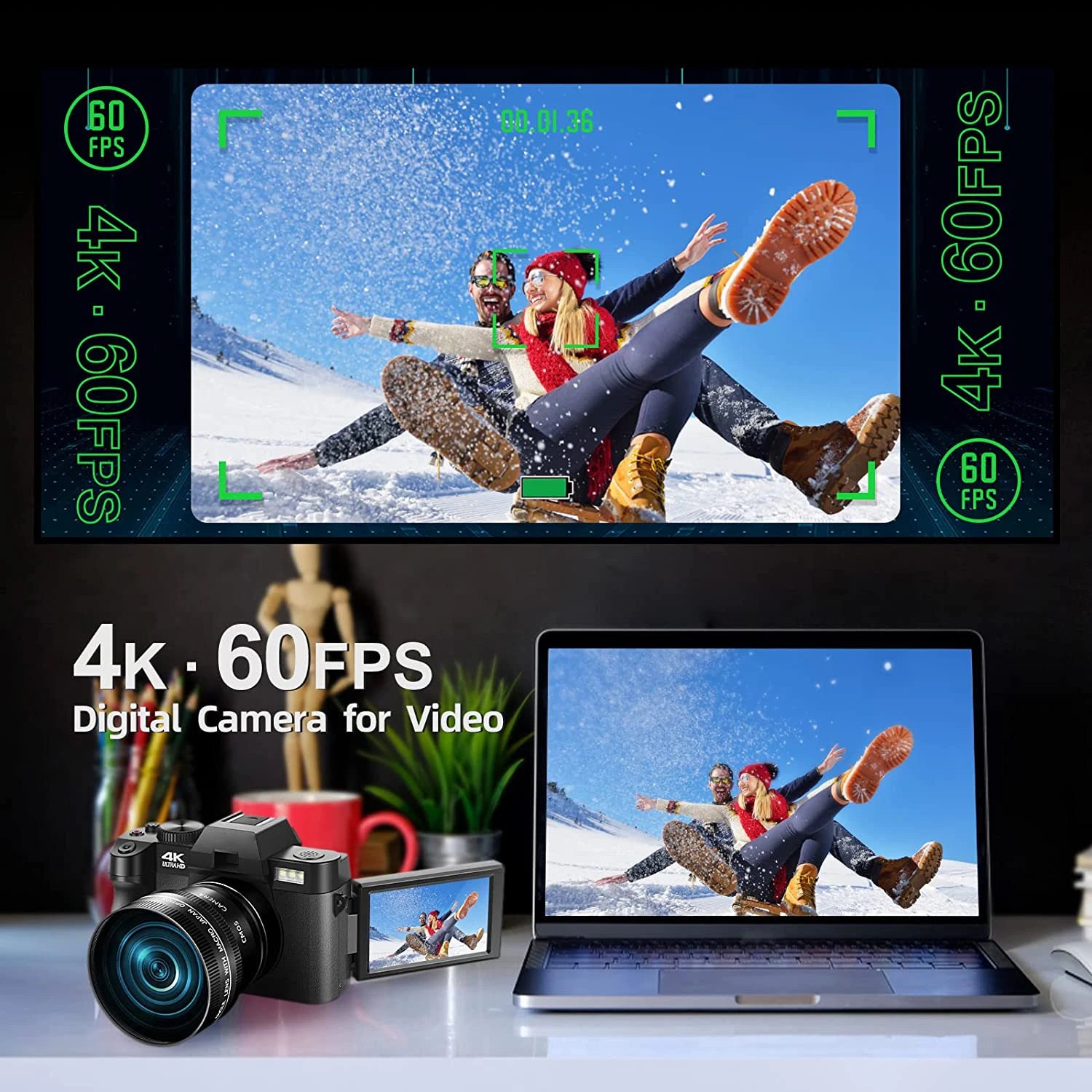 NBD 48MP 4K Digital Camera (Lens-Style, WiFi Enabled)