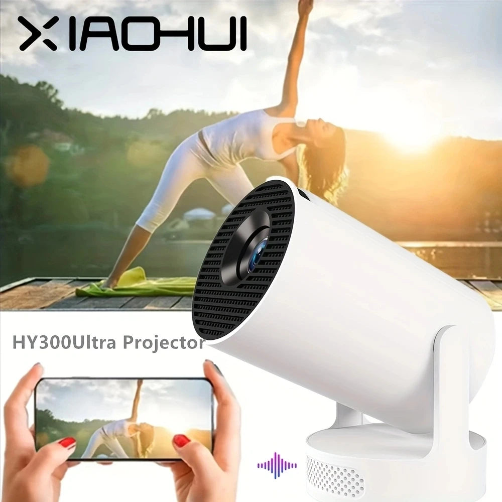 HY300 Ultra Short Throw Android 11 Projector 300 ANSI Wifi6 Bluetooth 5.4 1280*720P High Definition Home Cinema Outdoor Travel Projector