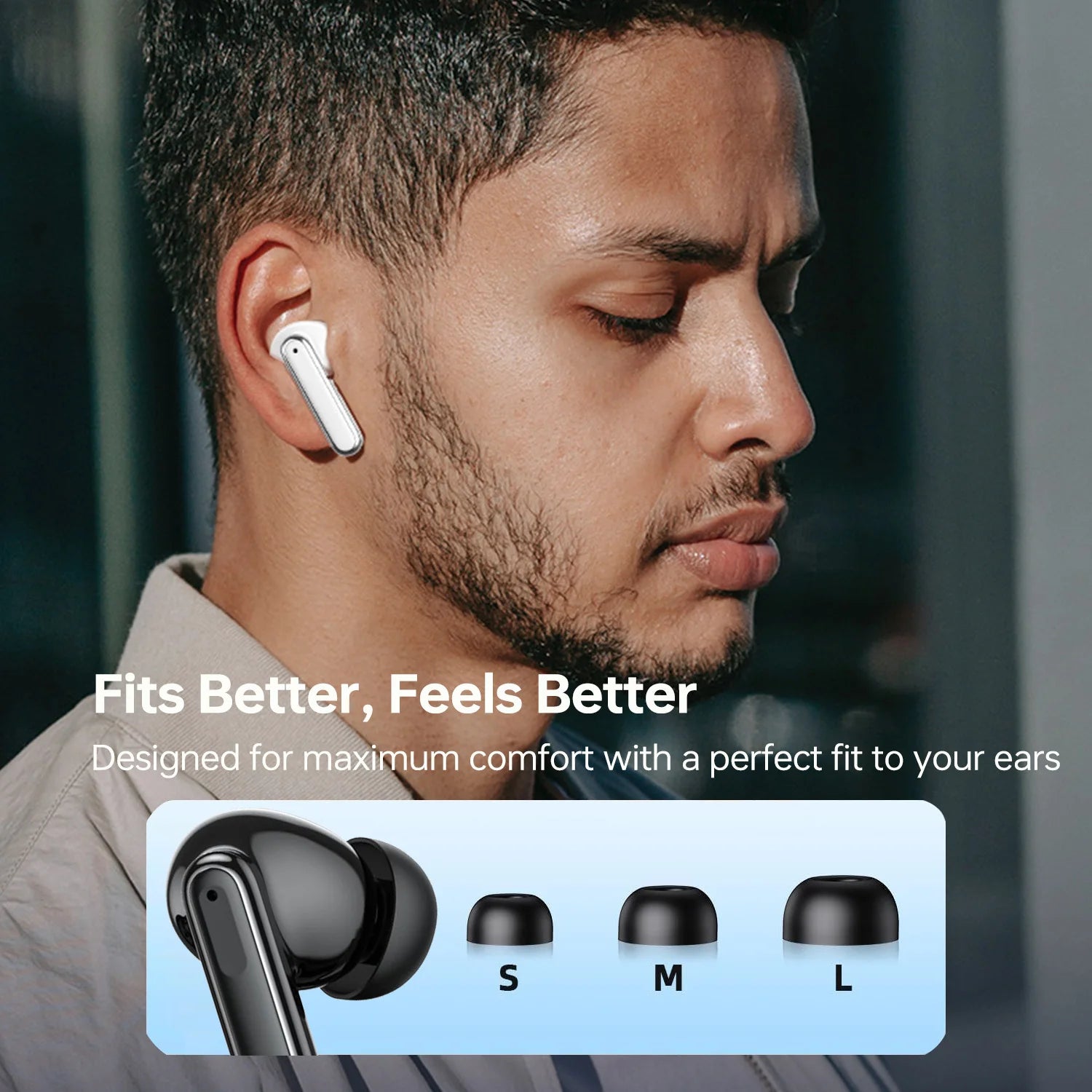 Hybrid Active Noise Cancelling Wireless Earbuds Bluetooth Earphones,in Ear Wireless Headphones ANC, TWS Bluetooth 5.3 Headsets