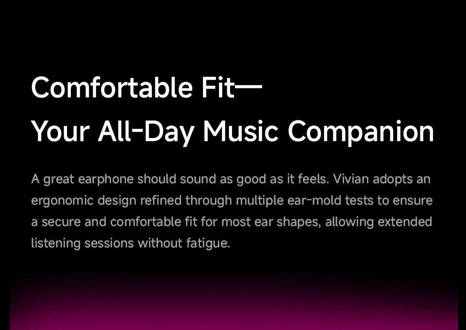 CVJ Vivian In Ear Earphones10mm Dual Magnetic Sound 3 Tuning Modes Music Movies Gaming Ergonomic Design Ideal for HiFi Upgrade