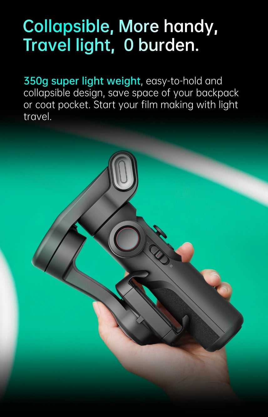 AOCHUAN 3-Axis Handheld Gimbal Stabilizer SmartXE for iPhone Android AI Face Tracking TikTok Vlog Smartphone Camera Stabilizer