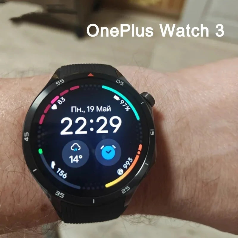 100% New  Global Version OnePlus Watch 3 Smart Watch  1.5'' AMOLED 32GB Snapdragon W5 Wear OS by Google GPS NFC IP68 5ATM