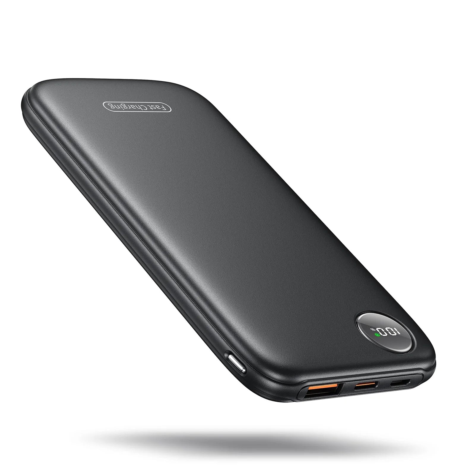 Ultra-Slim 10000mAh Portable Charger with Fast Charging (Max 12V/4.5A), USB-C Input/Output, Lightweight Travel Power Bank.