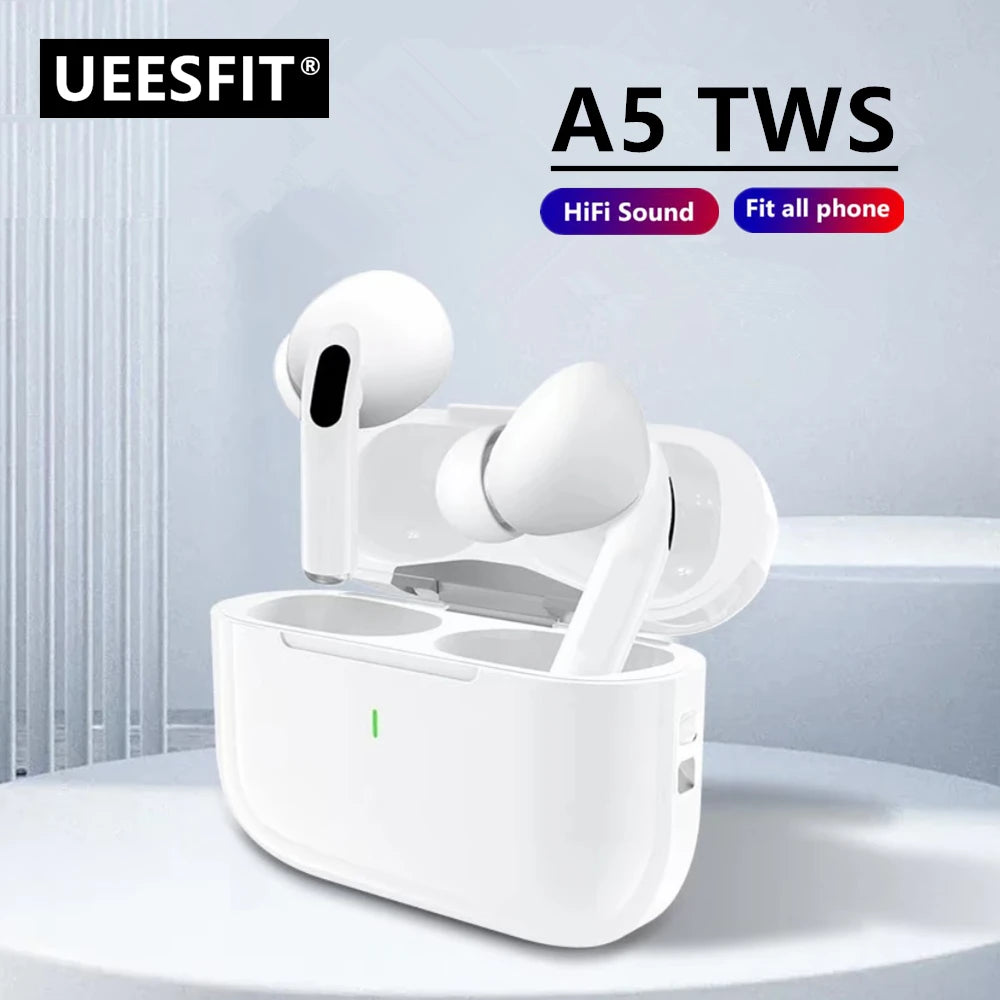 UEESFIT NEW A5 TWS Wireless Earphones Bluetooth 5.3 Sports Headphones HD Call HiFi Sound Headset Mini In-Ear Earbuds With Mic