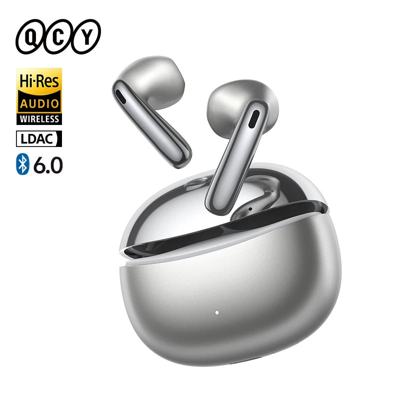 QCY AilyBuds E50 HT11 Wireless Earphones Hi-Res Adaptive Hybrid ANC Headphone Bluetooth 6.0 Spatial Sound Earbuds 11mm Drivers