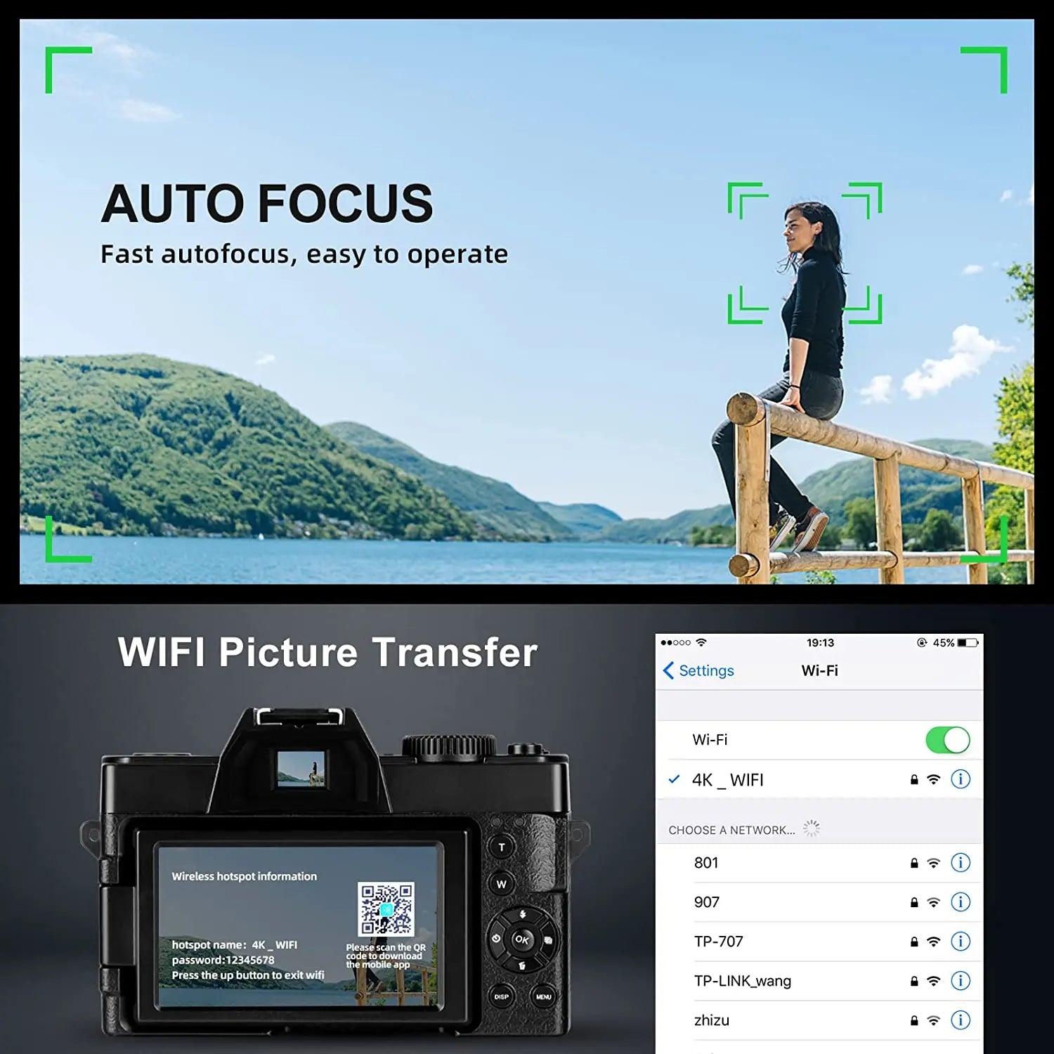 NBD 48MP 4K Digital Camera (Lens-Style, WiFi Enabled)