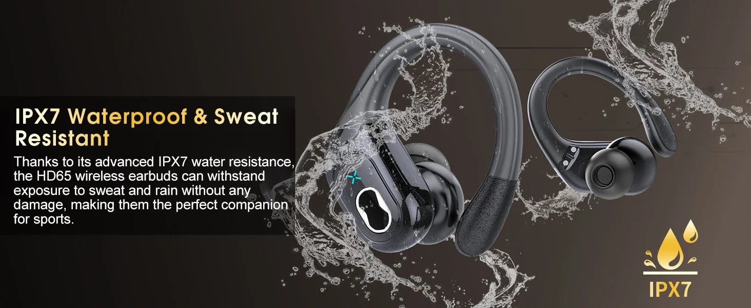 Original GDLYL HD65 TWS Bluetooth V5.4 Headphones Wireless LED Digital Display Earphones Noise Reduction Waterproof Headset New